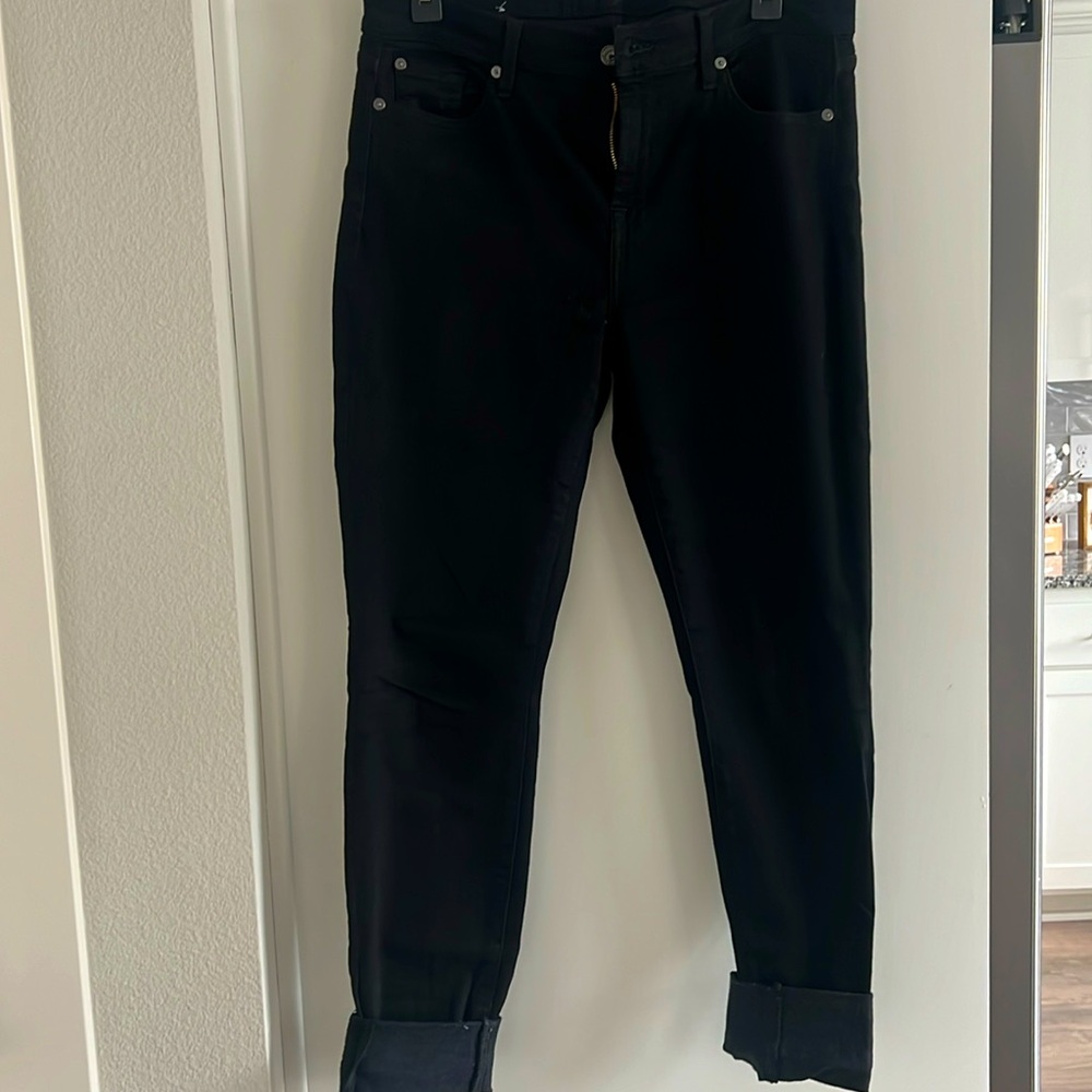 7 For All Mankind Skinny Jeans. Black Size 30
